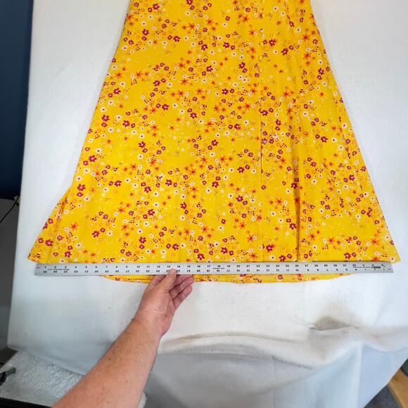 BCBGeneration 36"L Fit & Flare Midi Skirt Lrg 1/2 Lined Boho Retro Floral 60's - Picture 7 of 16